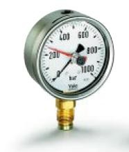 GGY - 1001 SZ - manometr, z maksymalną wskazówką